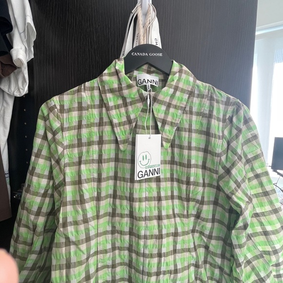 Ganni Seersucker Maxi Dress - Picture 2 of 4